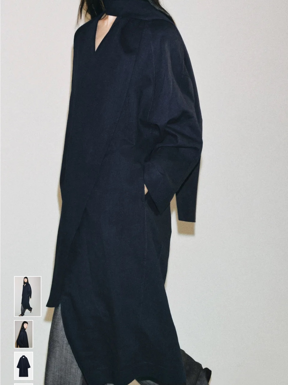 Zara Dark Navy Long Coat